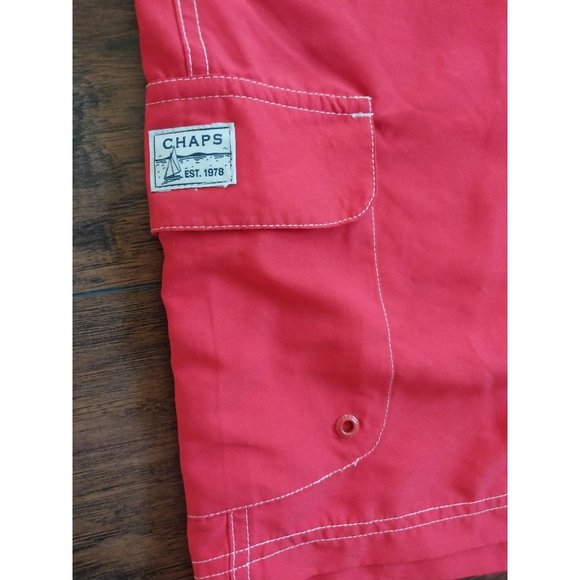 Chaps Red Men's Swim Shorts Trunks Sz XXL - Picture 5 of 14